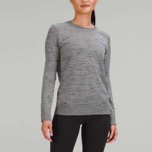 lululemon Swiftly Relaxed-Fit Long Sleeve Shirt Chrome Check Stripe